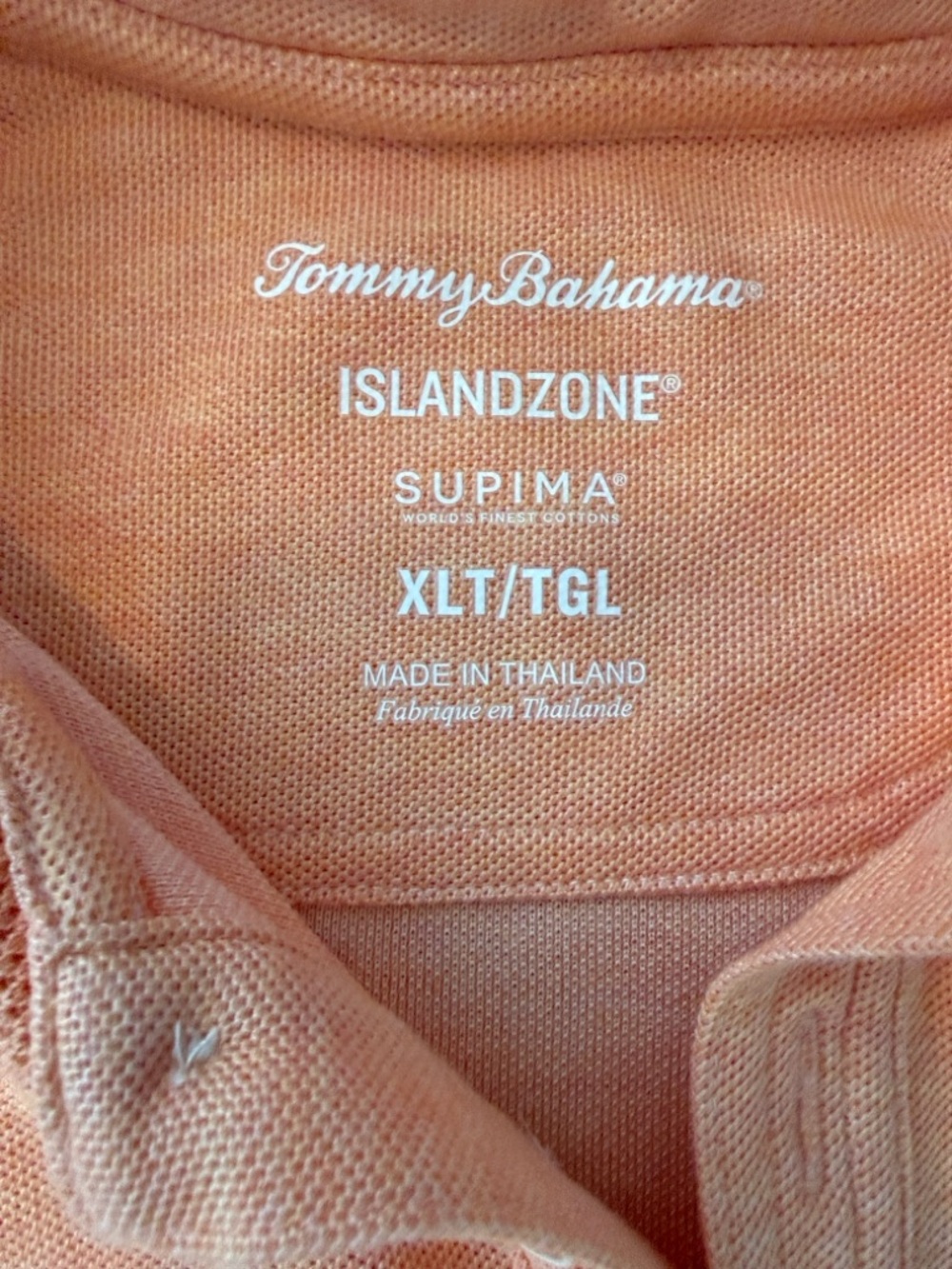 Tommy Bahama Men's Coral Polo with Teal Fish Logo XLT - Picture 2 of 5